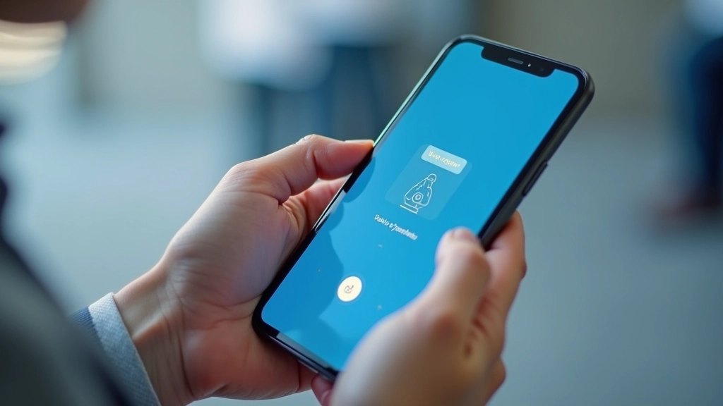 Écran de smartphone affichant les paramètres de sécurité bancaire avec authentification biométrique activée