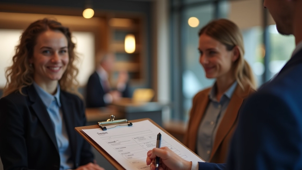 Équipe menant une enquête de satisfaction client pour les services financiers numériques