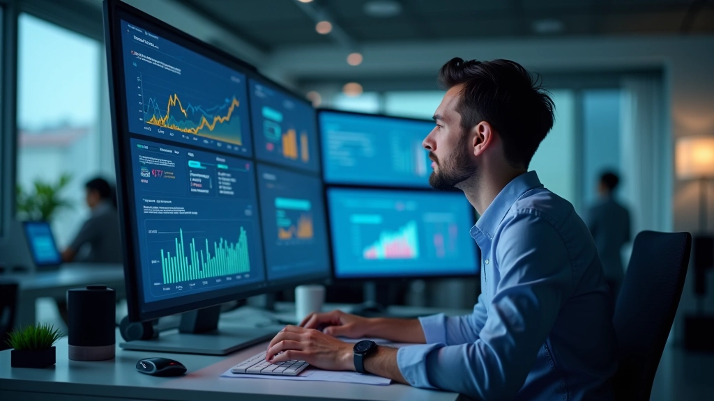 Analyste travaillant sur les données de fintech France