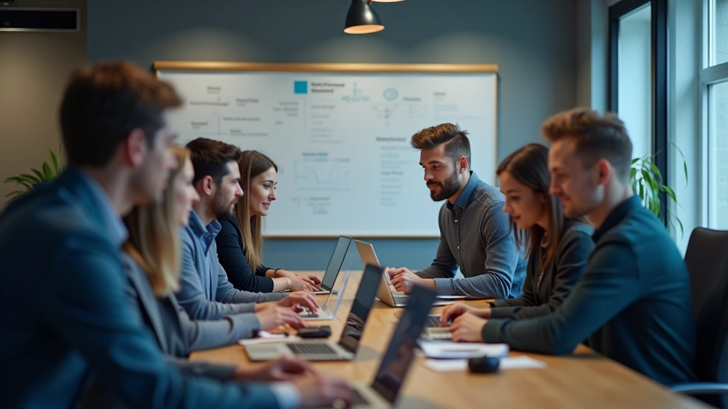 Équipe de développeurs collaborant sur des projets de transformation numérique bancaire