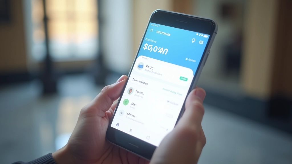 Vue d'écran d'une application de néobanque affichant le solde et les transactions récentes